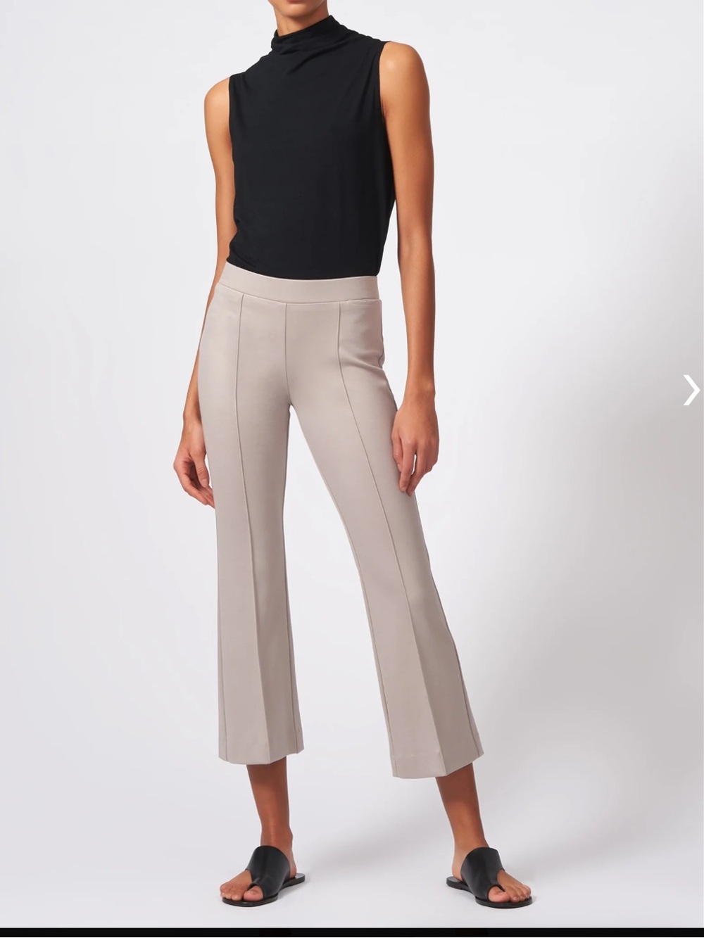 Kal Rieman NY Crop Flare Pants in Light Taupe XS